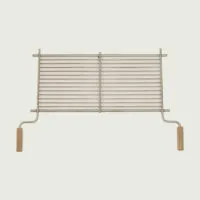 Grande grille inox de 304 litres Grande grille en acier inoxydable avec poignées en bois