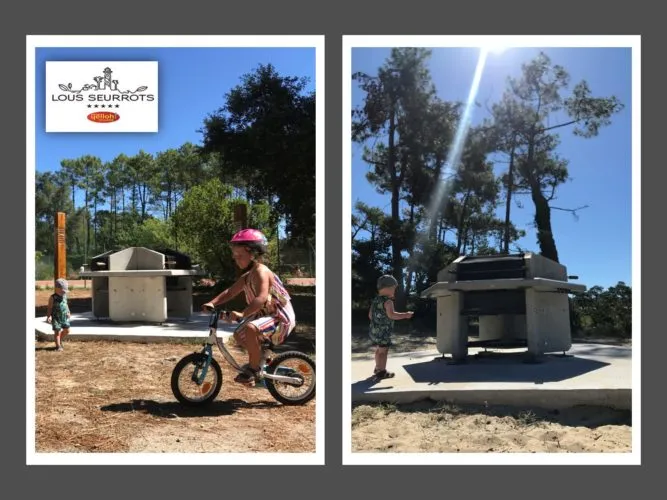 Installation au camping Lou Seurrots Barbecue collectif installé au camping Lou Seurrots