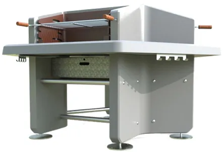 Barbecue collectif Fusion Grill en acier inoxydable