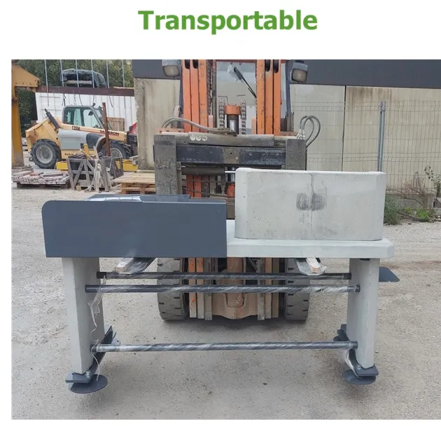 Barbecue monofoyer transportable avec chariot élévateur