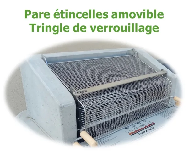 Pare-étincelles amovible avec système de verrouillage