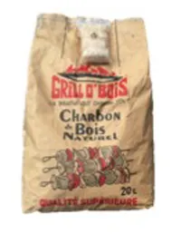 Sac de charbon de bois pour barbecue collectif