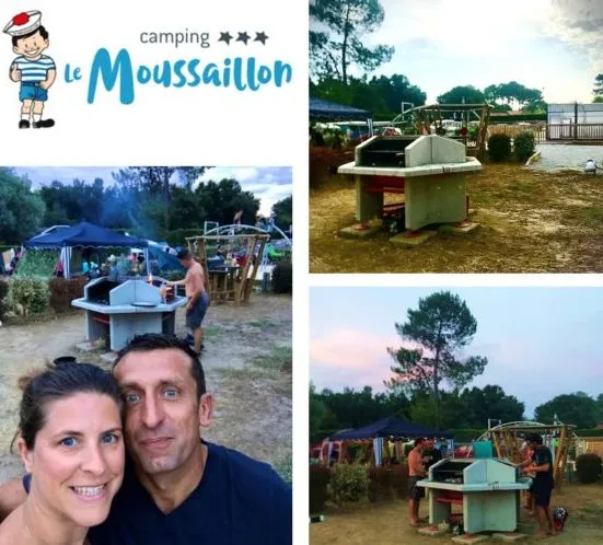 Installation au camping Le Moussaillon Barbecue collectif installé au camping Le Moussaillon