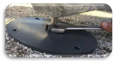 Pied réglable du barbecue collectif Fusion Grill